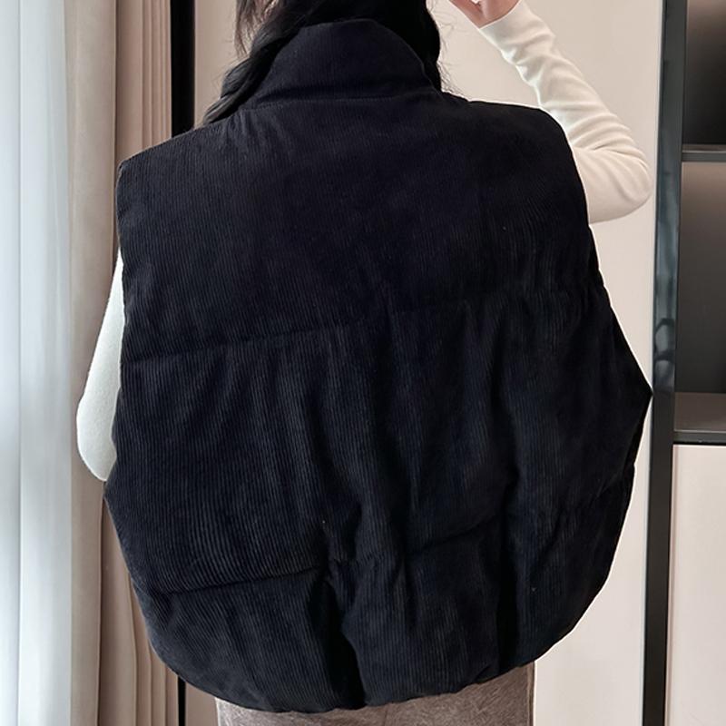 Fashion Winter Sleeveless Vest Woman Warm Outerwears Casual Thick Women's Jackets