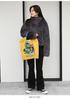 Ball & Chain Authentic Large Big D Mustard Shopping BagEco BagShoulder Bag (314104 L, MUSTURD)