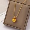 Sweet Fruit Charm Pendant Necklace Women -3D Cute Copper Chain O-Link Style Adjustable 41-50cm 2025 Collection
