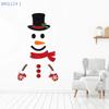 Christmas Door Window Stickers Felt Cloth Cartoon Snowman Santa Claus Elk Wall Sticker For Winter Xmas New Year Decoration Decal