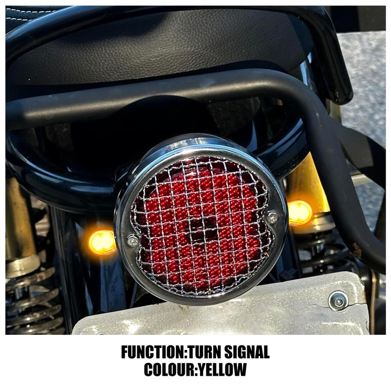 Motorcycle LED Turn Signal 8mm Mini Indicators Rear Front Blinker Lights Amber Flasher Lamp Universal For Cafe Racer For Harley