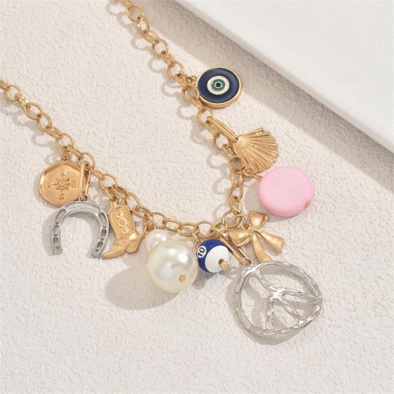 Versatile Casual Beach Necklace Jewelry Adjustable Length Clavicle Chain For Daily Wear Dates Gift
