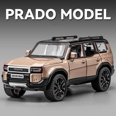 1:32 TOYOTA PRADO Land Cruiser Vehículo Todoterreno Modelo de Coche de Metal Aleación Fundición a Presión Exhibición Exterior Coleccionables Regalo Decorativo Niño