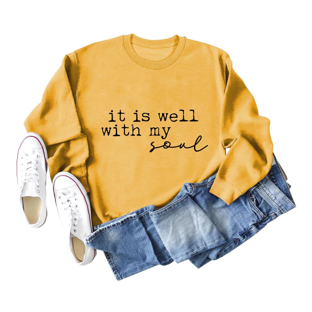 It Is Well With My Soul Round Neck Women's Long Sleeve Sweatshirt