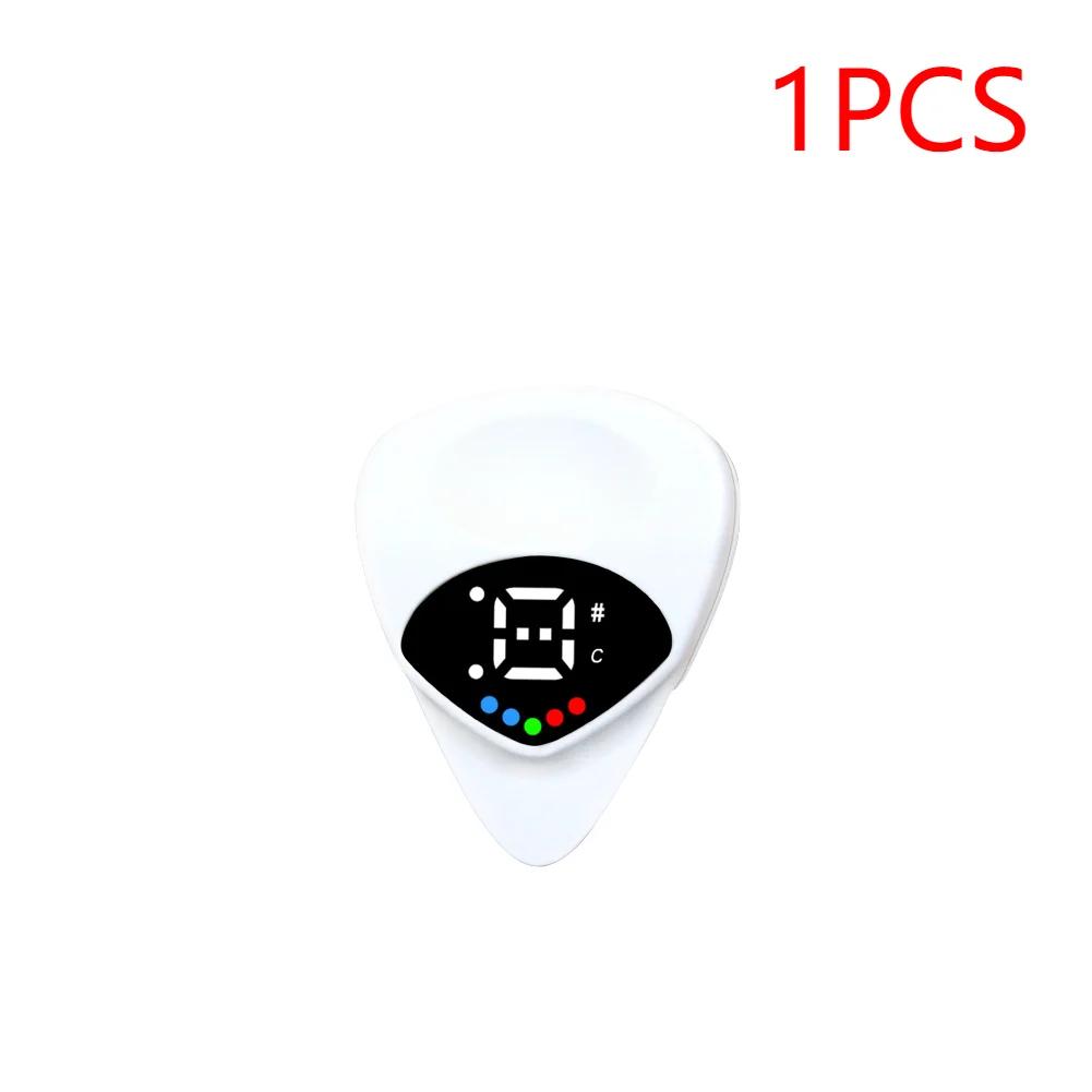 Portable Guitar Pick & Tuner Combo, 2-in-1 Functionality with Guitar Pick, Folk Guitar & Ukulele Tuner, 12-Tone Equal Temperamen