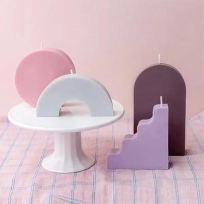 Various Shapes Geometric Silicone Candle Mold 3D Architectural Modeling Crafts Resin Gypsum Soap Making Tools Home Decoration