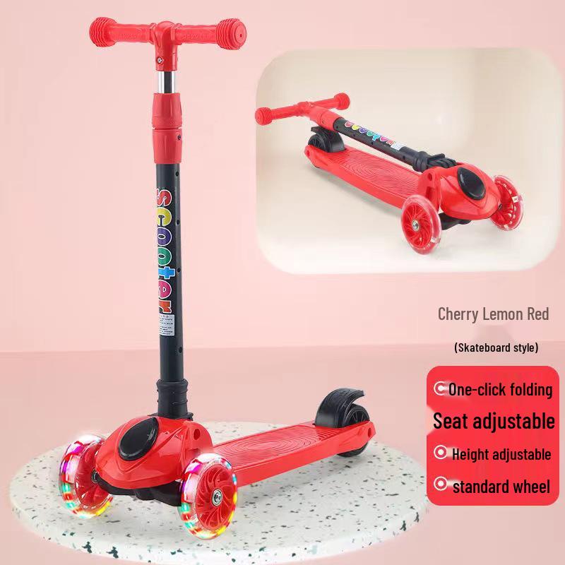 Flashing Folding Scooter for Kids Ages 2-10
