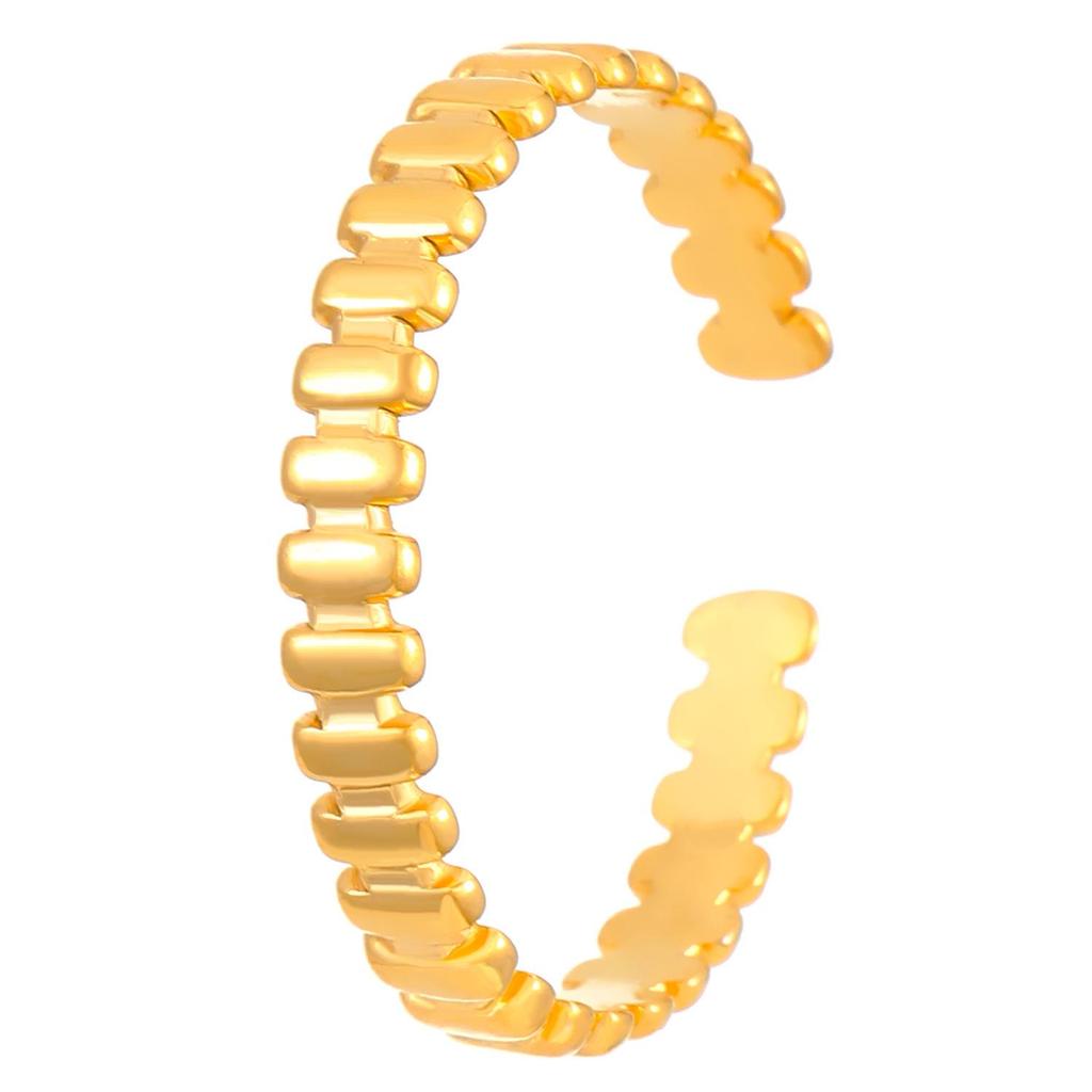 High-End Edelstahl Blumen- & Seestern Offener Ring für Damen
