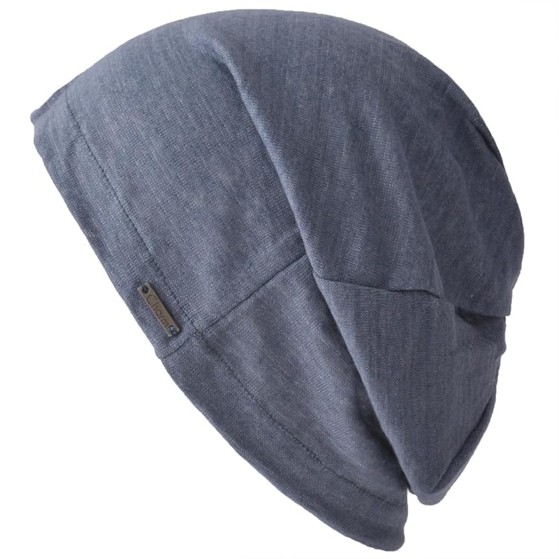 

CHARM made in Japan linen big watch medical hat (Men s Ladies) summer all seasons (Navy/100% linen) care hat indoor hat linen knit hat