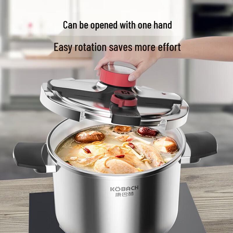 Kobach 304 Stainless Steel Dual-Gear Pressure Cooker