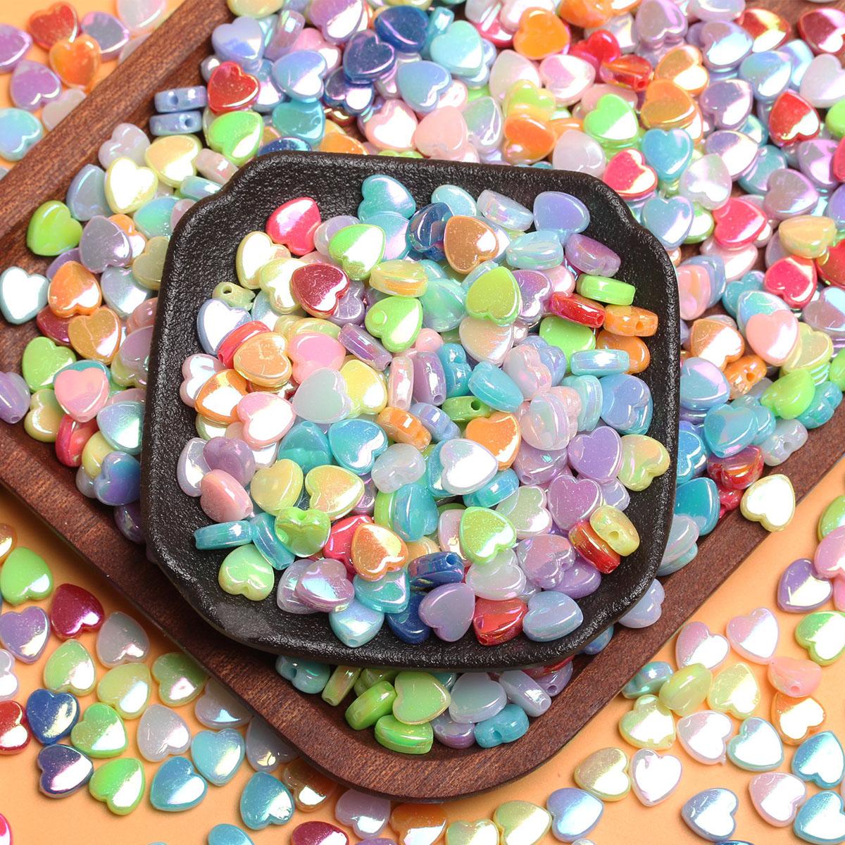 

около 2750 шт. DIY для изготовления цветных ювелирных изделий AB акриловые бусины в форме сердца