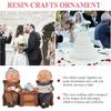 Anniversary Elderly Figurines, Miniature Figures Grandma Grandpa Statue Small Fairies Figurines for Grandparents Parents Anniversary Wedding Home