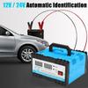 Nabíječka autobaterií Automobilový motocykl 12V/24V Univerzální nabíječka baterií do auta Inteligentní pulsní oprava LED displej