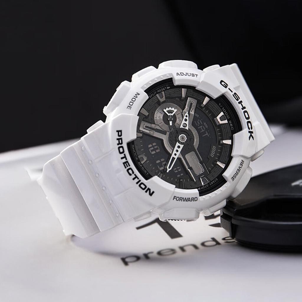 Casio Erkek Sıvı Kristal/Analog Çift Ekran Serisi 51.2mm Siyah Saat GA-110GW-7APR GA-110GW-7APR