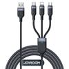 3in1 MultiUse Series USB Cable To Lightning USBC Micro USB 30cm Black