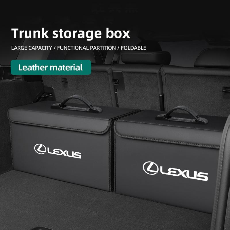 Car Trunk Leather Storage Box Auto Interior Organizer Accessories For Lexus F-SPORT ES RX NX LS UX LM LX GX LC RZ IS CT GS RC HS