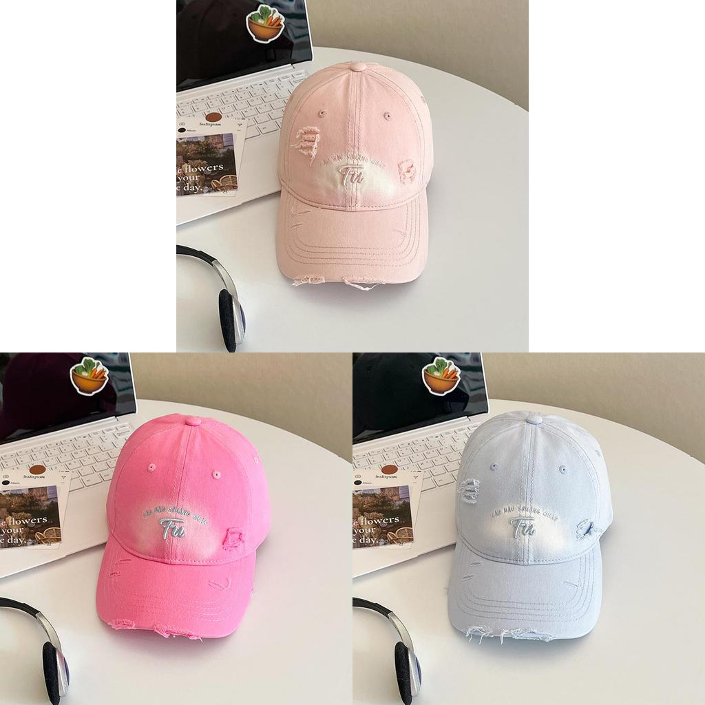 Summer Outdoor Sun Protection Baseball Cap With Embroidered Letters For Women And Teens