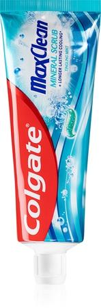 

Colgate Max Clean Mineral Scrub gel toothpaste for fresh breath TU прозрачный
