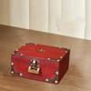 Retro Jewelry Storage Case Square Wood Treasure Box Lockable Password Box  Bracelet
