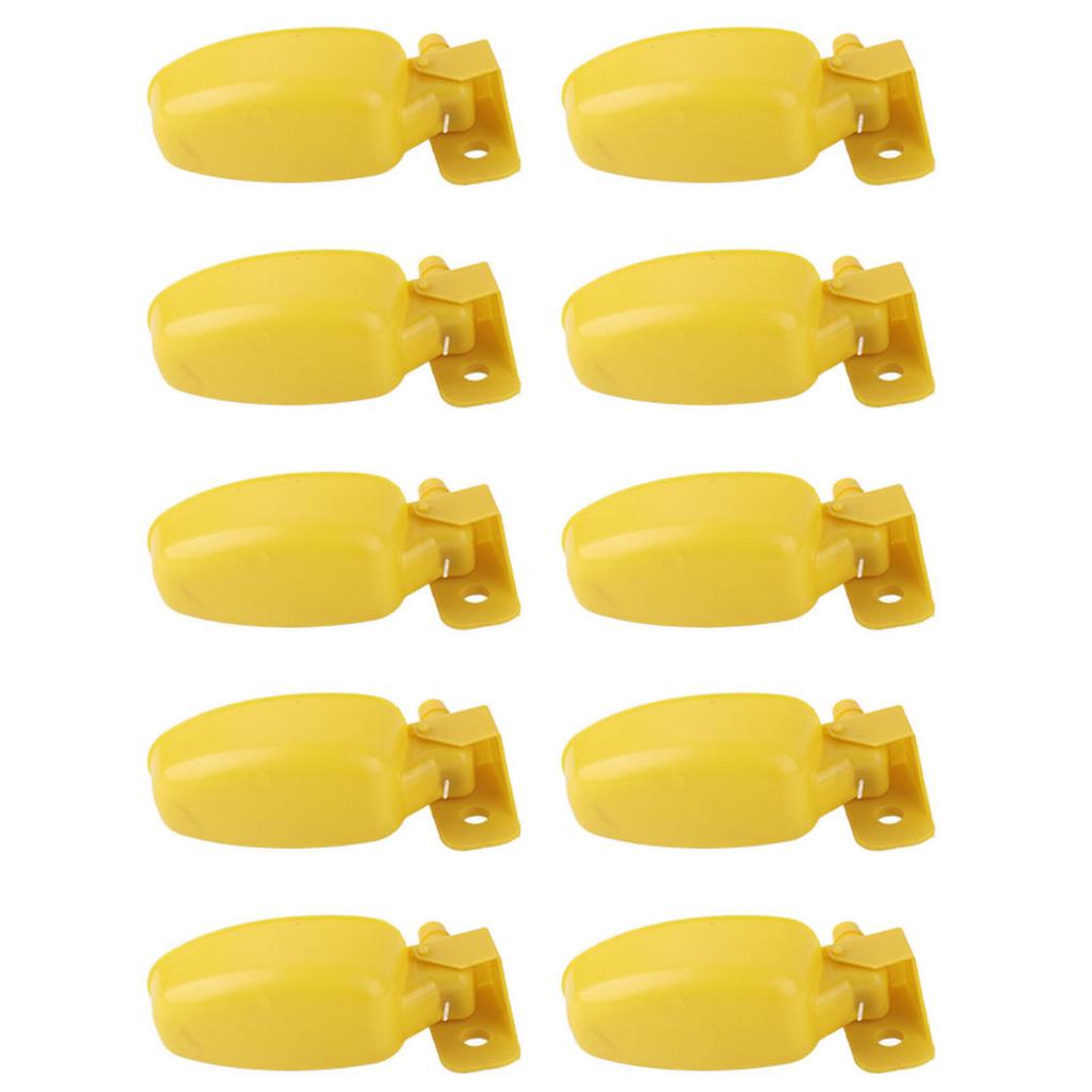 10Pcs Automatic Waterers Yellow Drinking Cups Bowl for Quail Chicken Birds Large SizeLeft