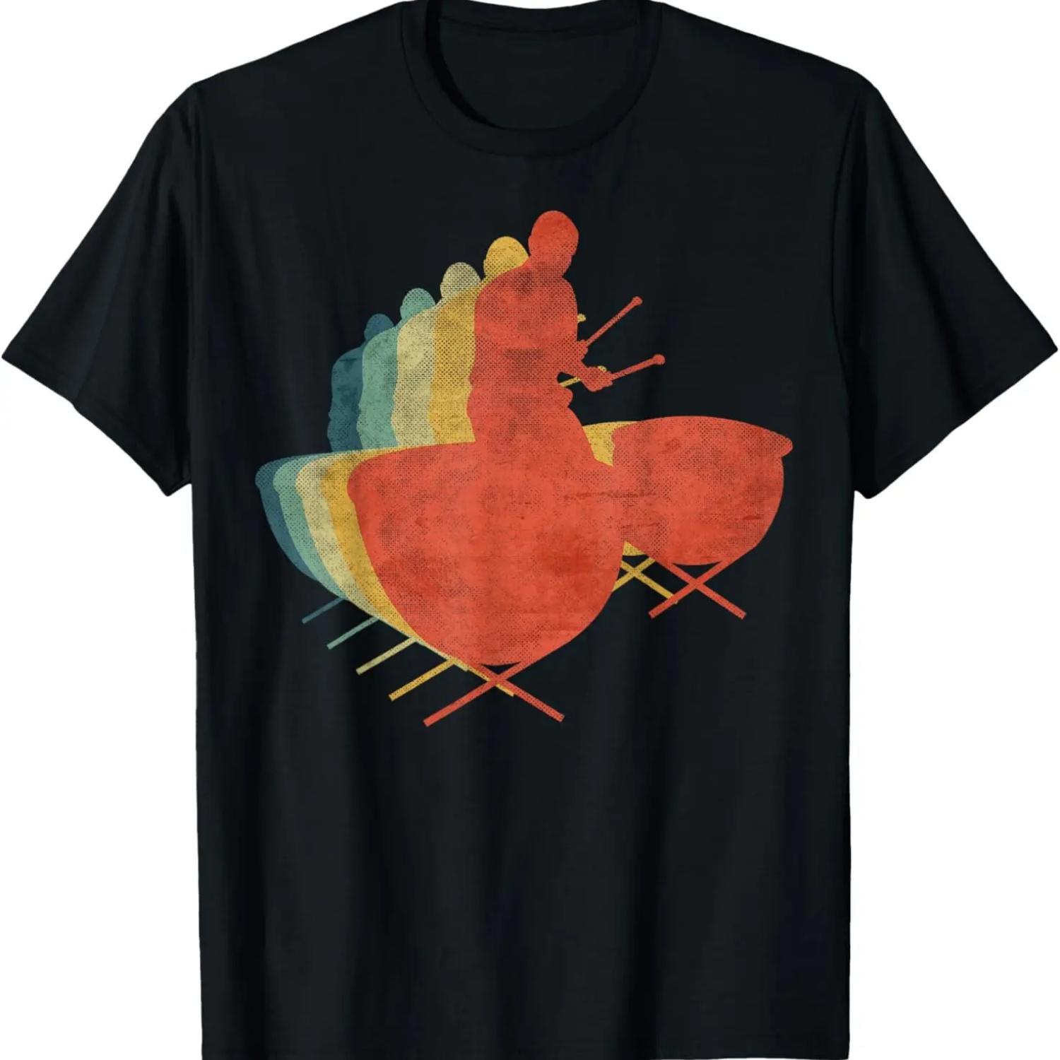 Funny Drummer Rock Musician Gift Idea Drums T-Shirt S чёрный