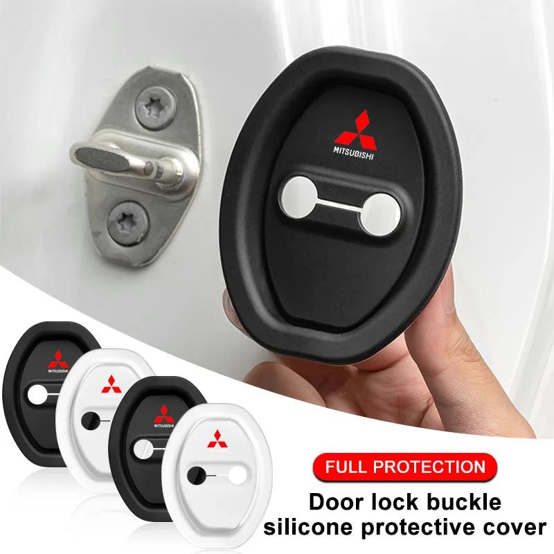 4Pcs Car Door Stopper Cover Door Lock Protector Cap for Mitsubishi Outlander Lancer Pajero Exterior Styling Accessories