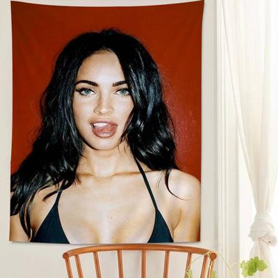 Megan Fox Actor Anime Tapestry Hippie Flower Wall Carpets Dorm Decor Cheap Hippie Wall Hanging