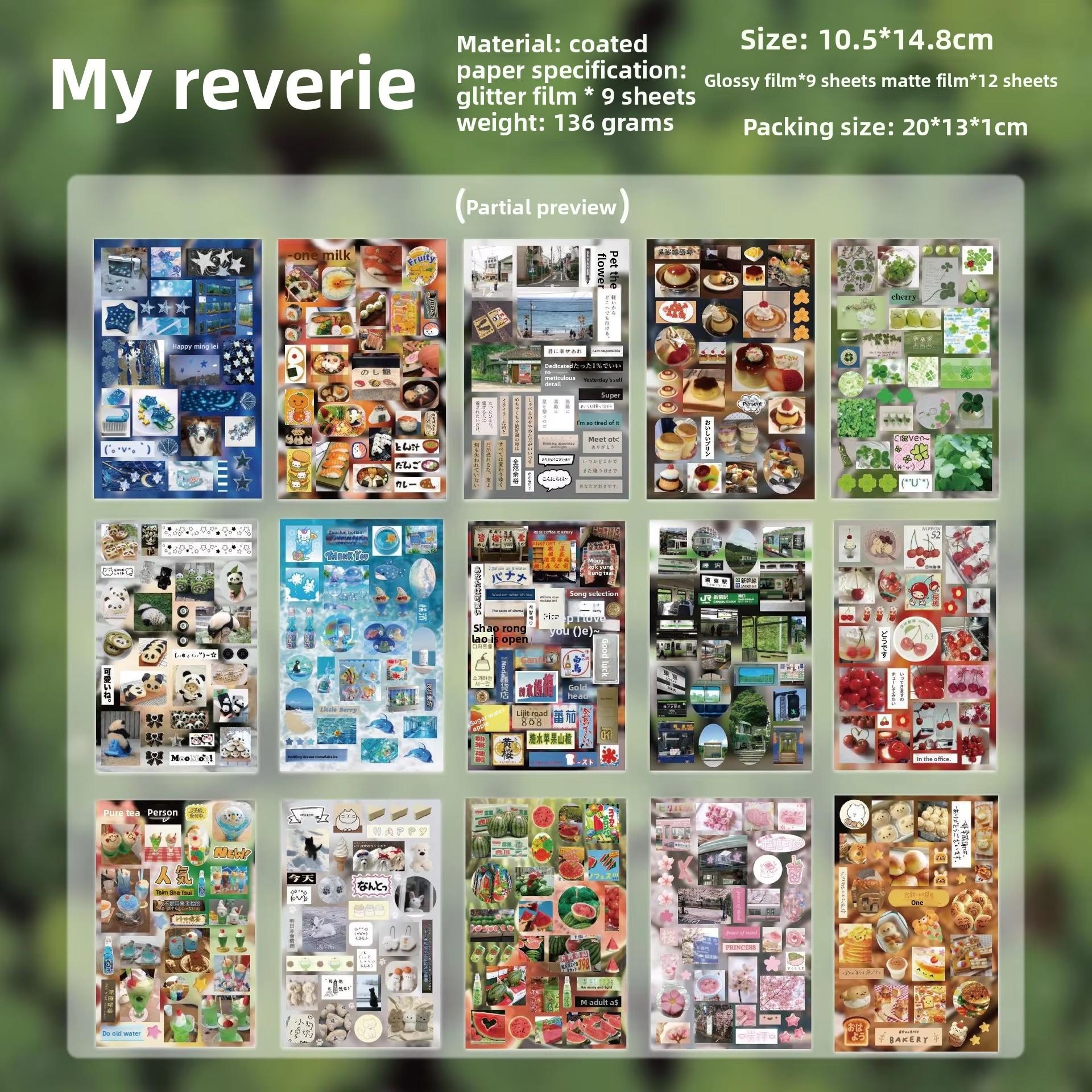 30 Time Story Series Old-Time Style Die-Cut Coil Stickers Per Pack Decorative Handbooks Collage 200*130*10mm