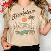 Funny Florida Bury Your Regrets Graphic Tshirt Summer Vacation Unisex Cotton Short Sleeve Florida Getaway Casual Daily Outfit