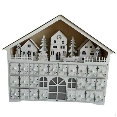 Vánoční adventní kalendář osvětlený s 24 zásuvkami LED světla dekorace