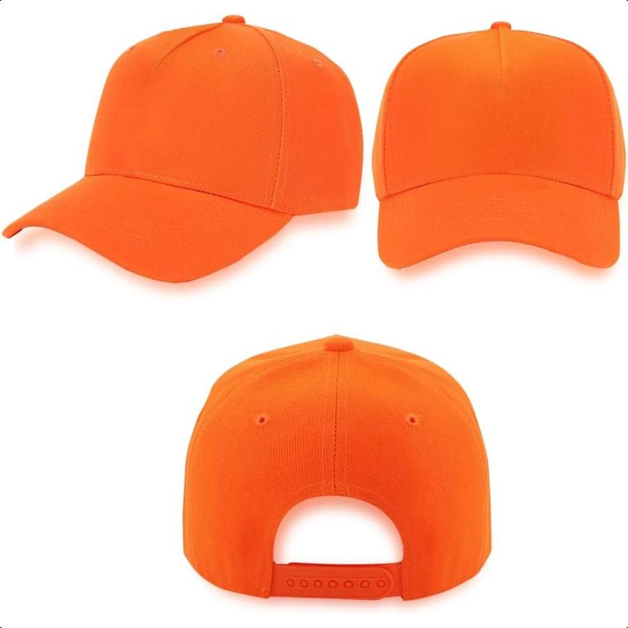 ZH 12 PC 5 Panel Baseball caps Bulk Baseball caps Customizable DIY Design Wholesale Caps OneSizeFitsAll