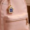 Non-blackening Metal Keychain Pendant, 3D Cabin Shape Key Holder with Lobster Home Settling Gift Clasp And Ring, Anti-Oxidation Fall-Resistant Window