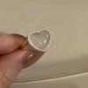 Vintage Silver Color Love Heart Ring for Women Girl Trendy Simple Temperament Sweet Wedding Bride Aesthetic Jewelry Gift