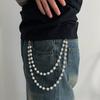 Ingemark Harajuku Street Strass Schlüsselanhänger Brieftasche Gürtelkette für Herren Hip Hop Hose Hipster Hose Jeanskette Rockschmuck