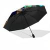 1pc Peacock Mandala Automatic Folding Umbrella - Design, Durable Iron Frame for Travel, Outdoor, Beach Fashion Accessory a0920060