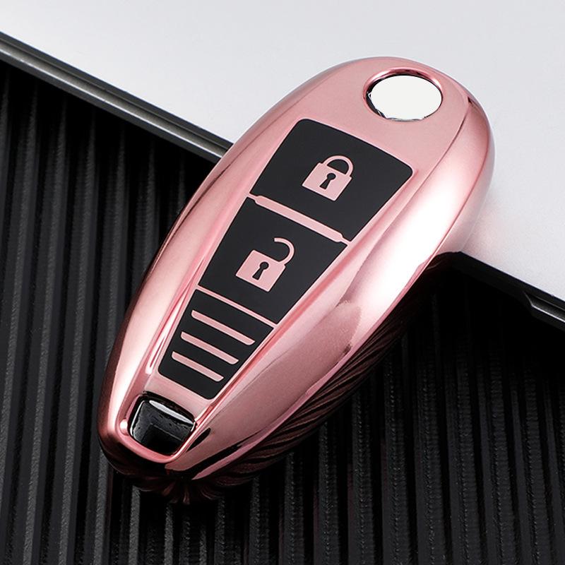 TPU Car Smart Key Cover Case Bag For Suzuki Baleno Ertiga Ciaz Ignis Kizashi Swift SX4 S-cross Vitars Protector Keychain