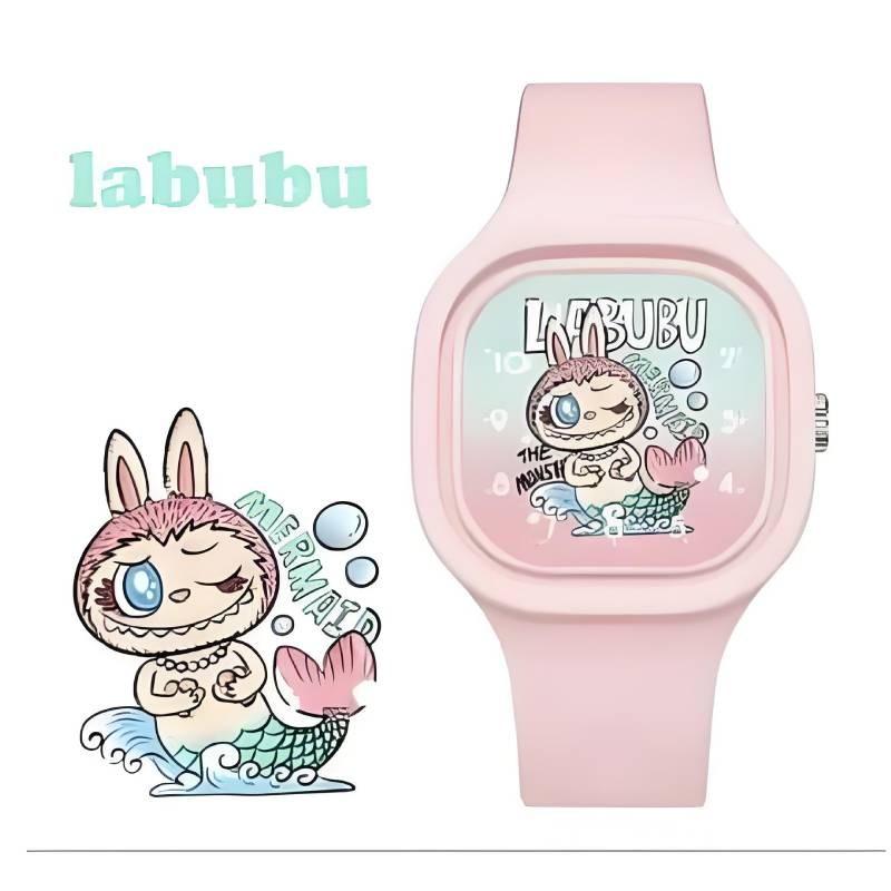 Trendy Dětské hodinky s kresleným motivem Bubble Mart Vysoce kvalitní měkký silikonový řemínek