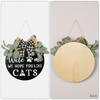 Wooden Welcome Doorplate Decoration Wreath Door Decoration Welcome
