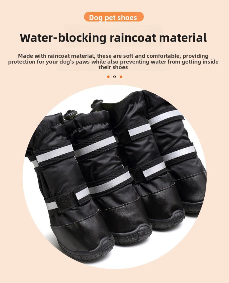 Rainproof Dog Shoes Medium and Large Dog Water Shoes Full Waterproof High Tube Rain Non-slip and Wear-resistant Pet Shoes