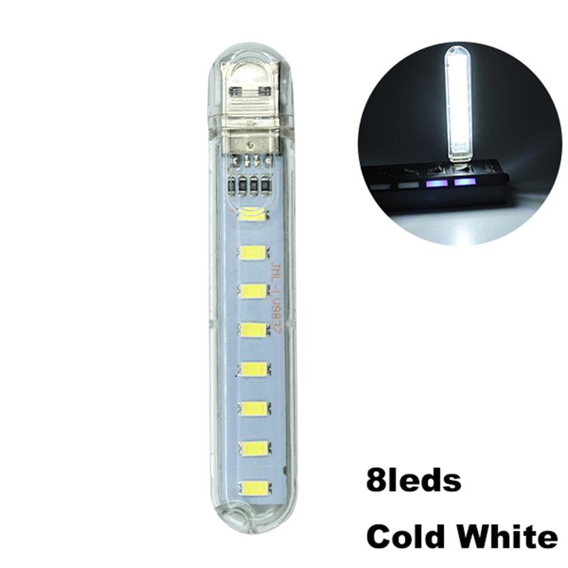 Mini USB LED Night Light 8LEDs 24LEDs Book Lamp Extension Pole Plug Adapter Reading Light For Notebook Power Bank Laptop DC 5V