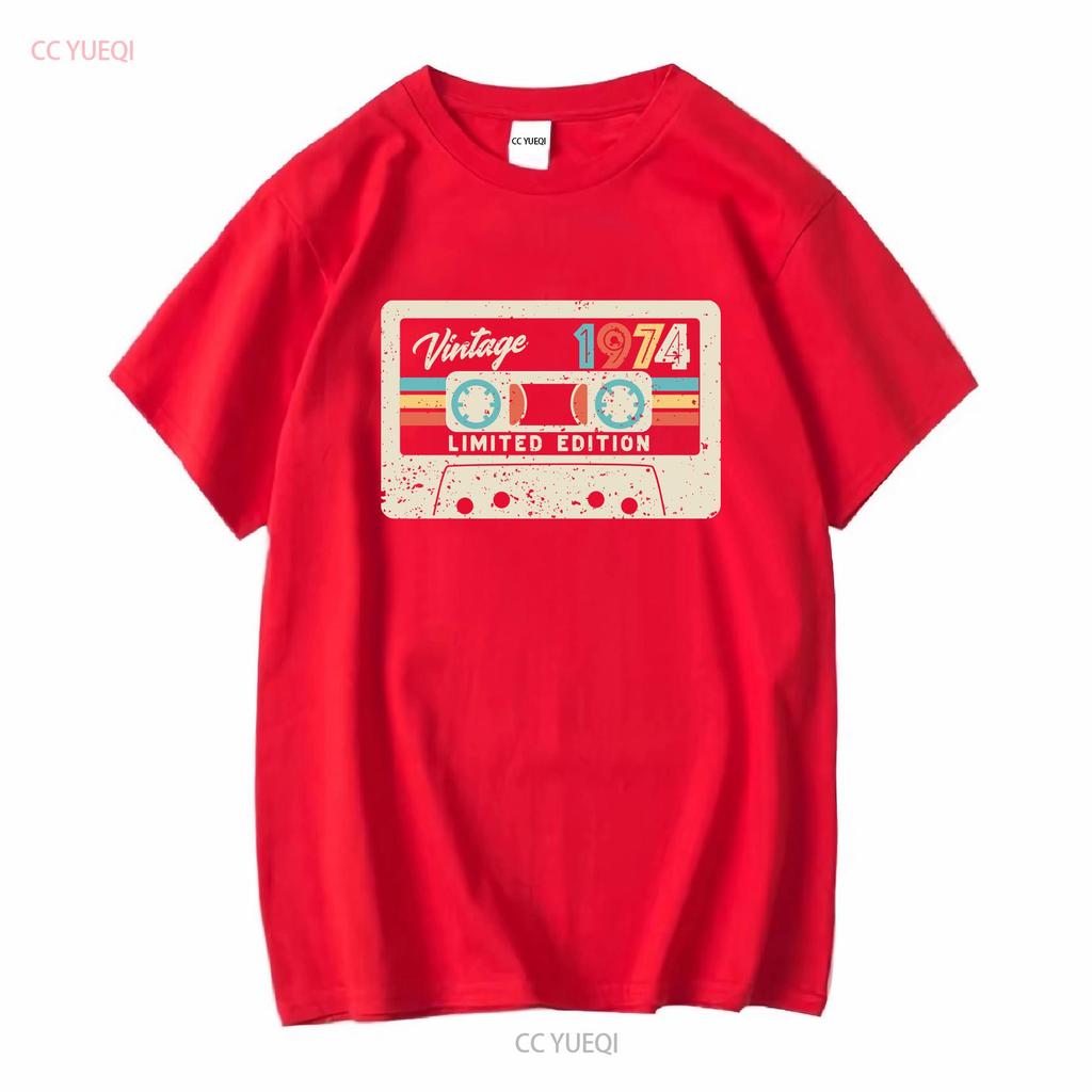 50th Birthday T Shirt Vintage 1974 Limited Edition Cassette For Long Or Short Sleeves Vintage Washed Breathable