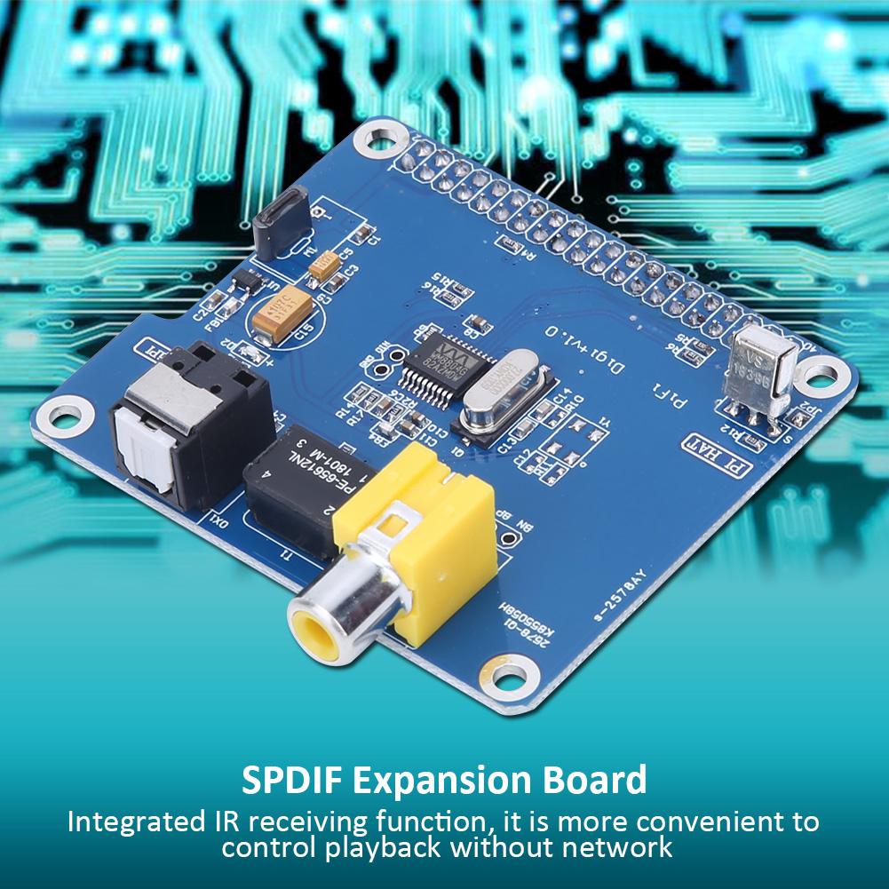 For  3/2B HIFI DiGi Digital Sound Card I2S SPDIF Expansion Board Fiber Optic Module