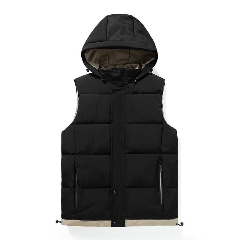 

Tooling cotton vest men s autumn and winter thickened thermal vest trend loose student vest men s green vest jacket M (80-45 kg) чорний