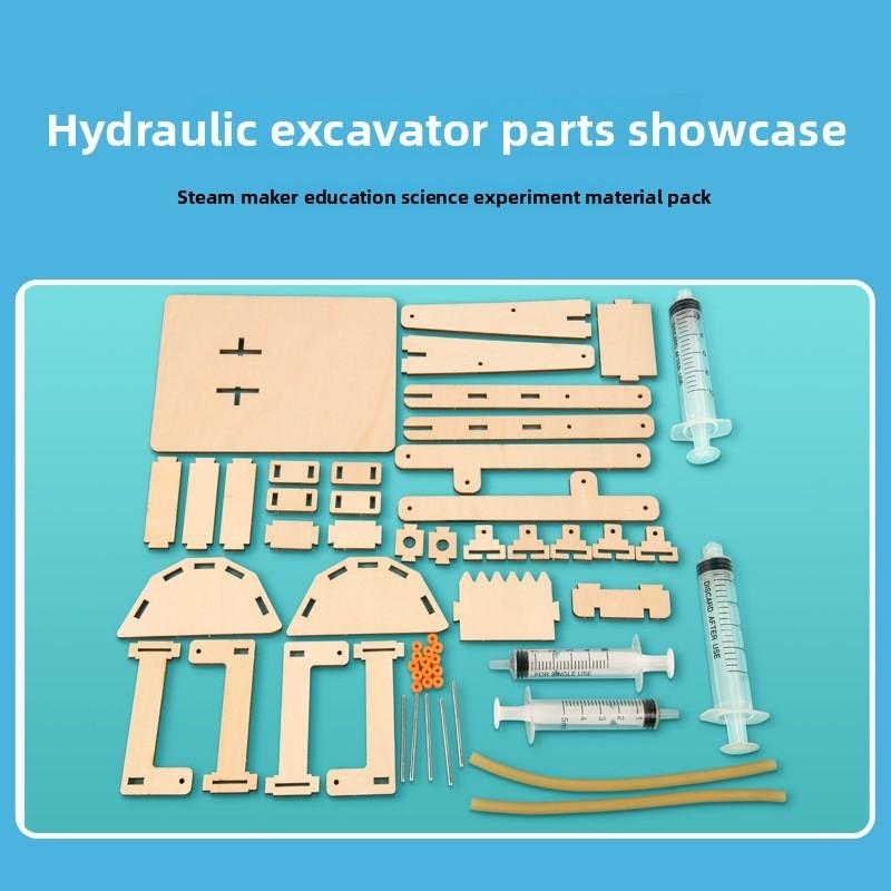 Stem Education Hydraulic Excavator Kit For Kids Diy Science Toy For Elementary Students