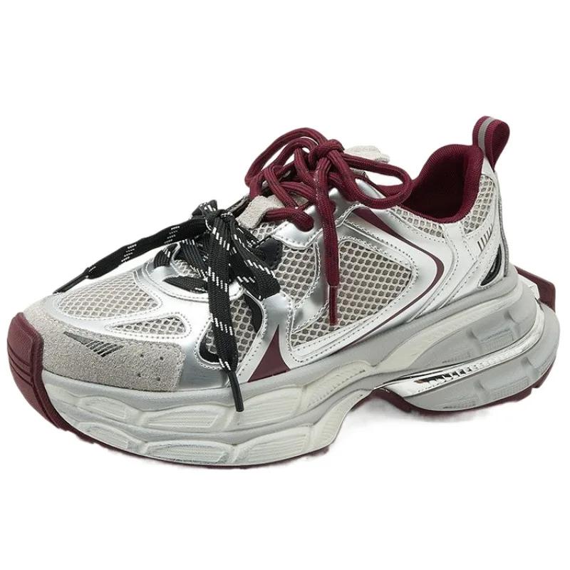 Women's Luxary Sneakers 2025 New Mesh Breathable Shoes for Women Sports Running Casual Ladies Fitness Vulcanize Shoes Baskets