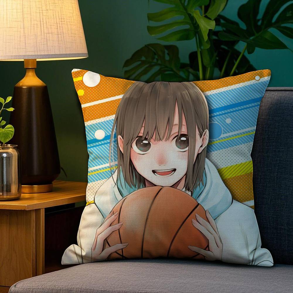 Kwaii B-Blue B-Box Anime Pillow Case Anti-dustmite Pillowcase Invisible zipper silky short plush Sofa cushion cover
