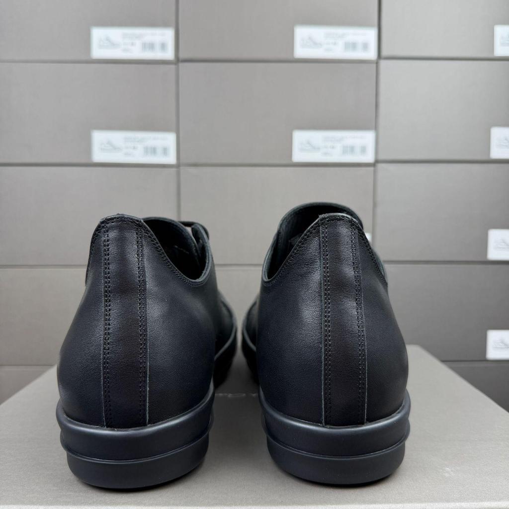 Herren Dark Vollnarbenleder Low-Top Skate-Schuhe - Unisex Klassisch & Trendig