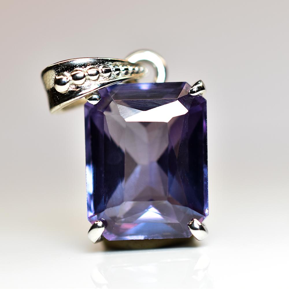 Natural Color Change Alexandrite 925 Sterling Silver Pendant 22 Ct CERTIFIED My.pd-23-k