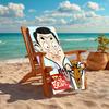 1pc Mr Bean1 Beach Towel, Comfortable and Thick, and Swimming/Bath/Picnic/Camping Towel, Suitable for Seaside Beaches