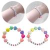 2er-Set Schwestern-Armbänder Stilvolle Acrylperlen-Bangles Handgefertigte Armbänder mit Buchstaben Schmuckgeschenk für Geschwister oder beste Freunde